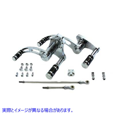 22-0860 【廃番】 ビレットフォワードコントロールキット クローム 取寄せ Vツイン Billet Forward Control Kit Chrome (検索用