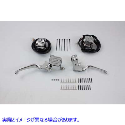 22-0894 クロームハンドルバーコントロールキット 取寄せ Vツイン Chrome Handlebar Control Kit (検索用／