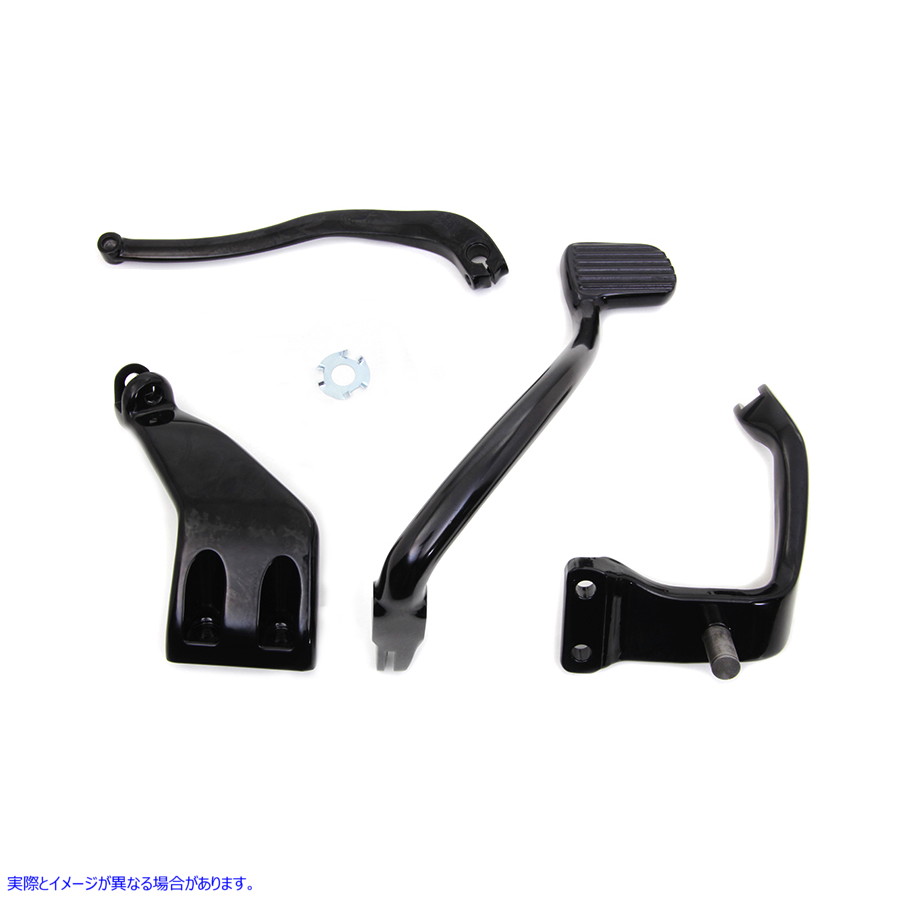 22-0959 ブラック ファーザー フォワード ミッド コントロール キット 取寄せ Vツイン Black Further Forward Mid Control Kit (