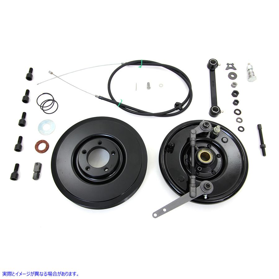 22-0987 バッキングプレート、ブレーキドラム、アンカーアーム、ケーブルキット 取寄せ Vツイン Backing Plate Brake Drum Ancho