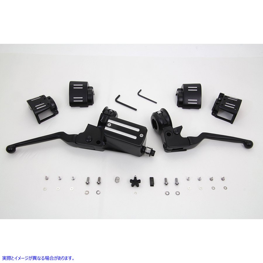22-1164 ハンドルバー コントロール キット ブラック 取寄せ Vツイン Handlebar Control Kit Black (検索用／