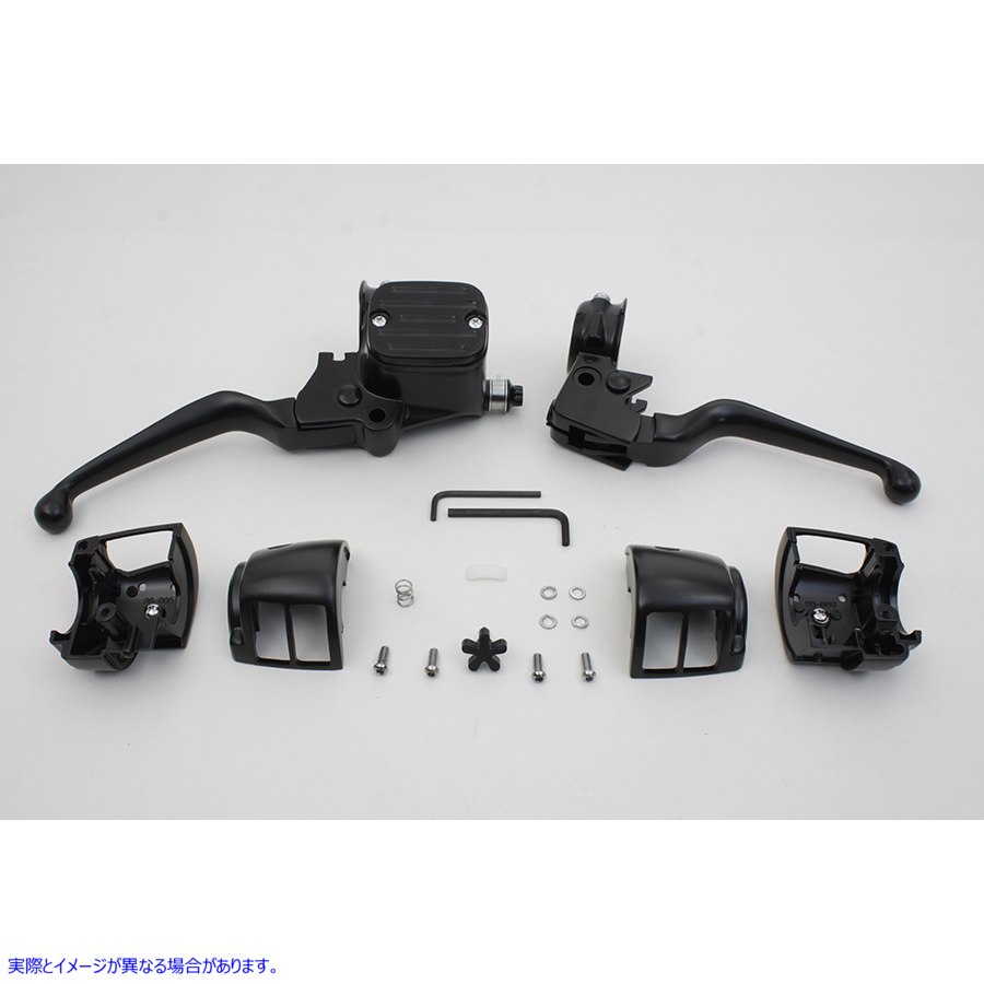 22-1165 輪郭スタイル ハンドルバー コントロール キット ブラック 取寄せ Vツイン Contour Style Handlebar Control Kit Black