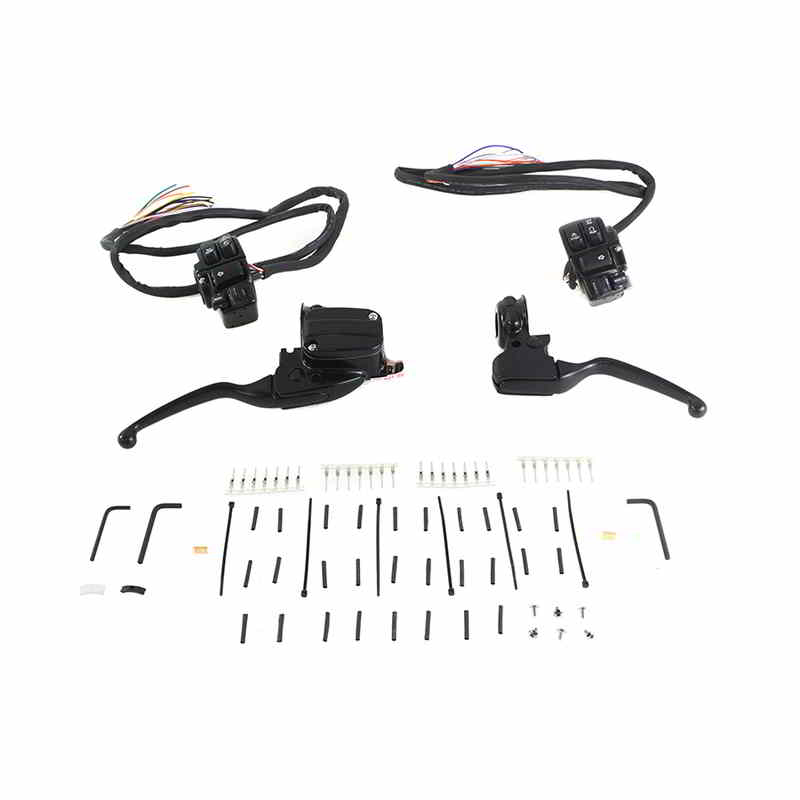 22-1170 マットブラックハンドルバーコントロールキット 取寄せ Vツイン Matte Black Handlebar Control Kit (検索用／
