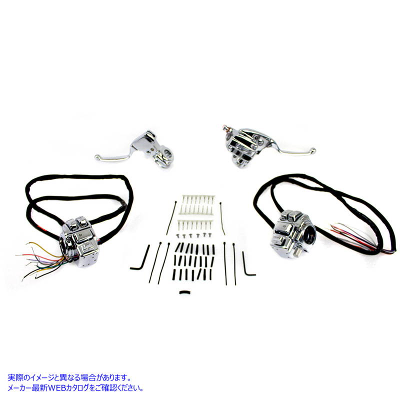 22-1171 クロームハンドルバーコントロールキット 取寄せ Vツイン Chrome Handlebar Control Kit (検索用／