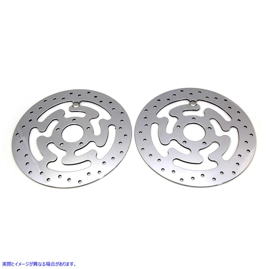 23-0047 Duro フロント ブレーキ ディスク セット ポリッシュステンレススチール 取寄せ Vツイン Duro Front Brake Disc Set Pol