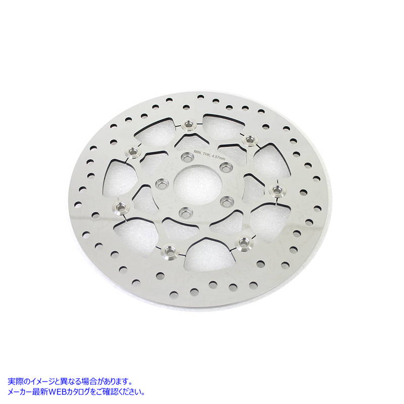 23-0232 フローティングステンレススチールミラーポリッシュ11.8インチフロントブラ 取寄せ Vツイン Floating Stainless Steel M