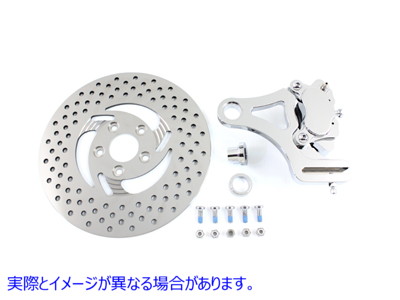 23-0281  取寄せ Vツイン Chrome Rear 4 Piston Caliper and 11-1/2 inch Disc Kit (検索用／