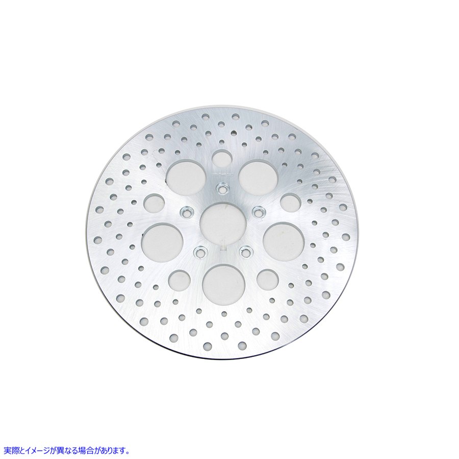 23-0300 11-1/2 インチ フロント ドリルド ブレーキ ディスク 取寄せ Vツイン 11-1/2 inch Front Drilled Brake Disc (検索用／4