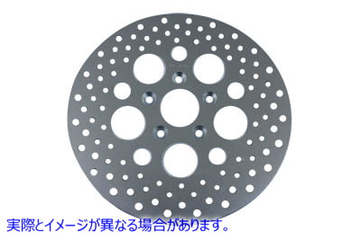 23-0307 11-1/2 インチ ドリルド リア ブレーキ ディスク 取寄せ Vツイン 11-1/2 inch Drilled Rear Brake Disc (検索用／41791-