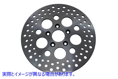 23-0318 11-1/2 インチ ドリルド リア ブレーキ ディスク 取寄せ Vツイン 11-1/2 inch Drilled Rear Brake Disc (検索用／41791-