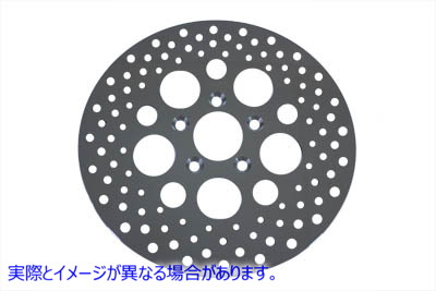 23-0341 11-1/2 インチ ドリルド リア ブレーキ ディスク 取寄せ Vツイン 11-1/2 inch Drilled Rear Brake Disc (検索用／41791-