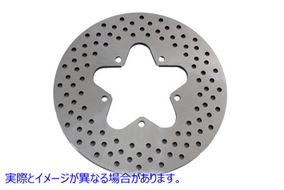 23-0354 11-1/2 インチ ドリルド リア ブレーキ ディスク 取寄せ Vツイン 11-1/2 inch Drilled Rear Brake Disc (検索用／40939-