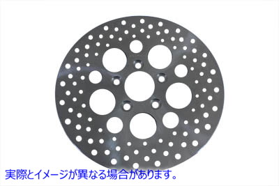23-0361 11-1/2 インチ ドリルド リア ブレーキ ディスク 取寄せ Vツイン 11-1/2 inch Drilled Rear Brake Disc (検索用／41789-