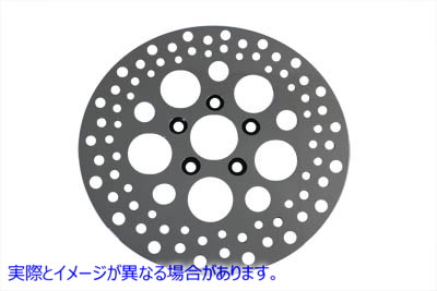 23-0362 11-1/2 インチ ドリルド リア ブレーキ ディスク 取寄せ Vツイン 11-1/2 inch Drilled Rear Brake Disc (検索用／41789-