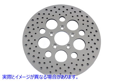 23-0387 11-1/2 インチ ドリルド リア ブレーキ ディスク 取寄せ Vツイン 11-1/2 inch Drilled Rear Brake Disc (検索用／41797-