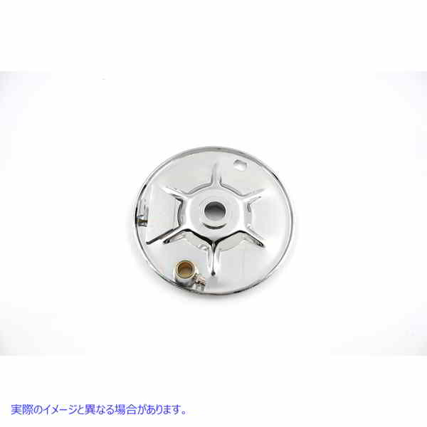 23-0415 リアブレーキバッキングプレートクローム 取寄せ Vツイン Rear Brake Backing Plate Chrome (検索用／41650-37