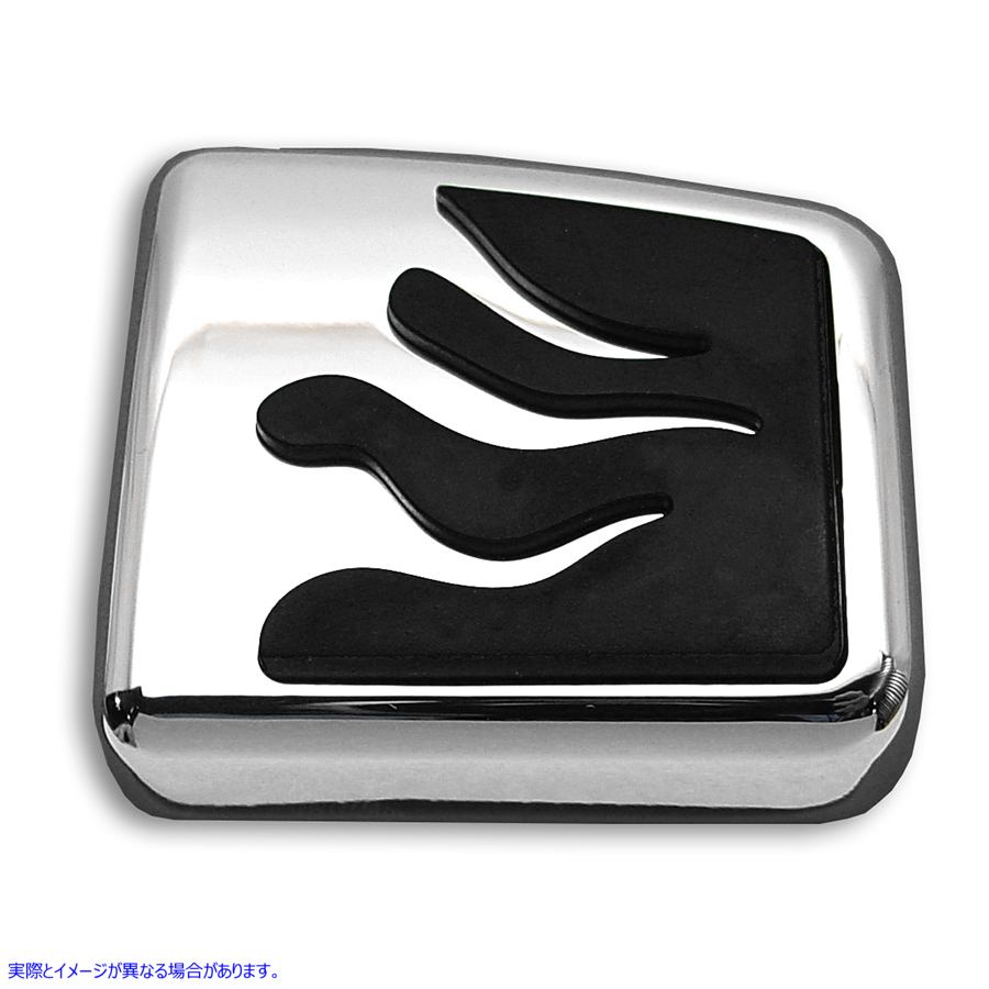 23-0466 フレームデザインのブレーキペダルパッド 取寄せ Vツイン Brake Pedal Pad with Flame Design (検索用／42841-03