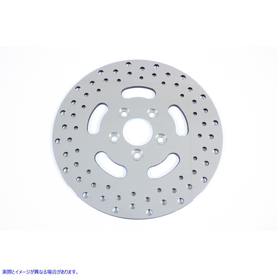 23-0468 11-1/2 インチ ドリルド リア ブレーキ ディスク 取寄せ Vツイン 11-1/2 inch Drilled Rear Brake Disc (検索用／ Duro