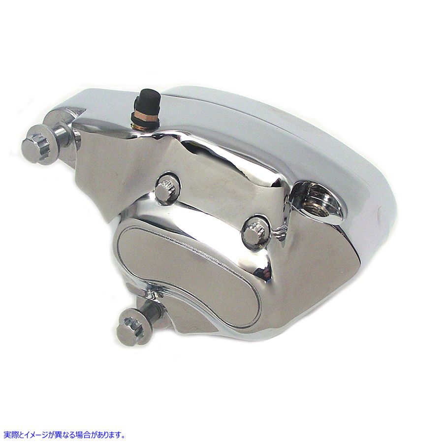23-0555 クロームフロント4ピストン左側キャリパー 取寄せ Vツイン Chrome Front 4 Piston Left Side Caliper (検索用／