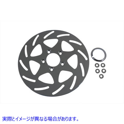 23-0651 11-1/2 インチのフロントまたはリア ブレーキ ディスク スワール スタイル 取寄せ Vツイン 11-1/2 inch Front or Rear B
