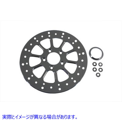 23-0660 11-1/2 インチ フロントまたはリア ブレーキ ディスク 10 スポーク スタイル 取寄せ Vツイン 11-1/2 inch Front or Rear
