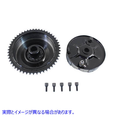23-0876 リアメカニカルブレーキドラムキット ブラック 取寄せ Vツイン Rear Mechanical Brake Drum Kit Black (検索用／