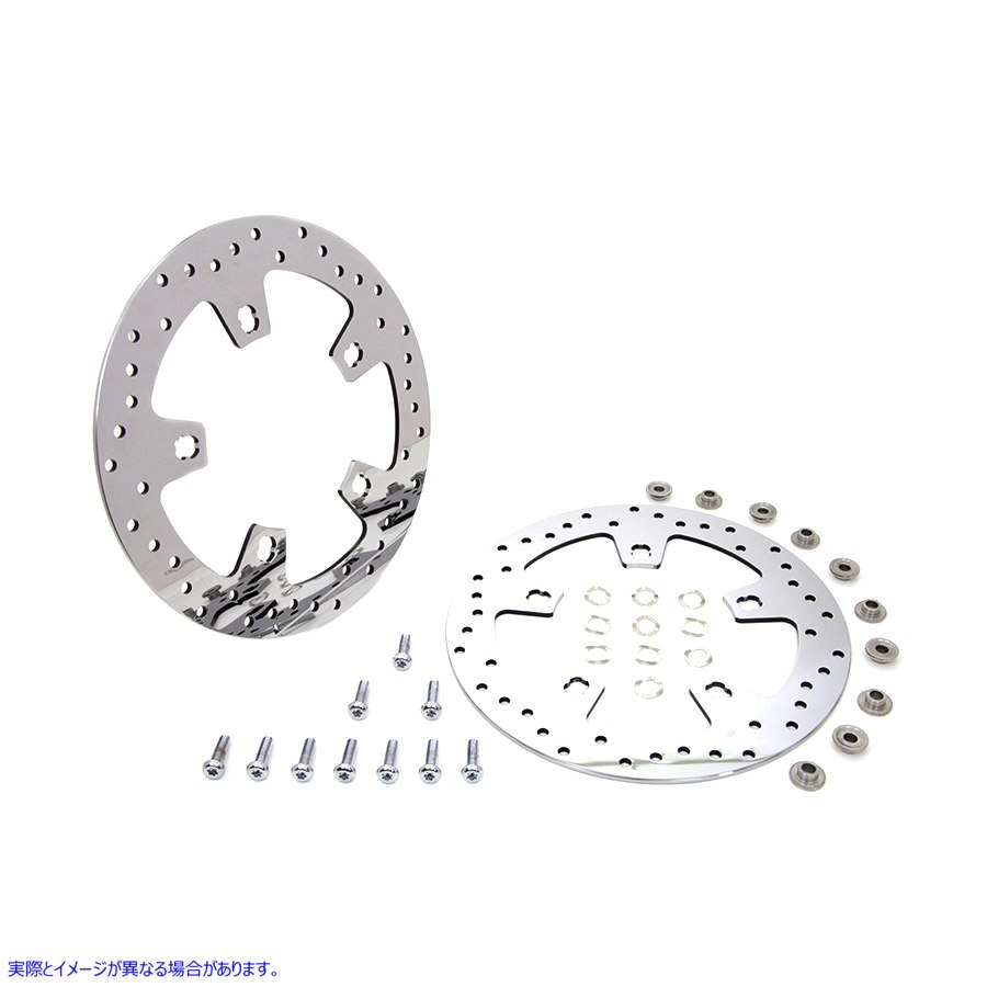 23-0906 Duro 11.8 インチ フロント ブレーキ ディスク セット ポリッシュ 取寄せ Vツイン Duro 11.8 inch Front Brake Disc Set