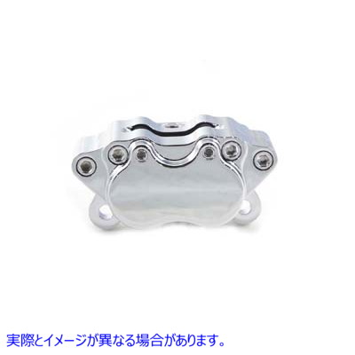 23-1094 【廃番】 ビレット 2 ピストン 左側キャリパー クローム 取寄せ Vツイン Billet 2-piston Left Side Caliper Chrome (検