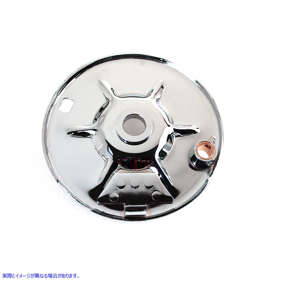23-1333 リアブレーキバッキングプレートクローム 取寄せ Vツイン Rear Brake Backing Plate Chrome (検索用／41650-37
