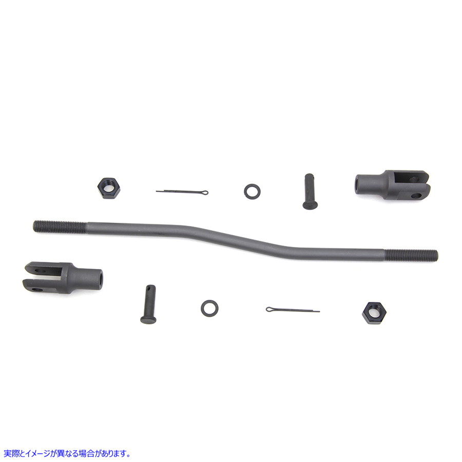 23-1342 フロントメカニカルブレーキロッドキット パーカーライズド 取寄せ Vツイン Front Mechanical Brake Rod Kit Parkerized