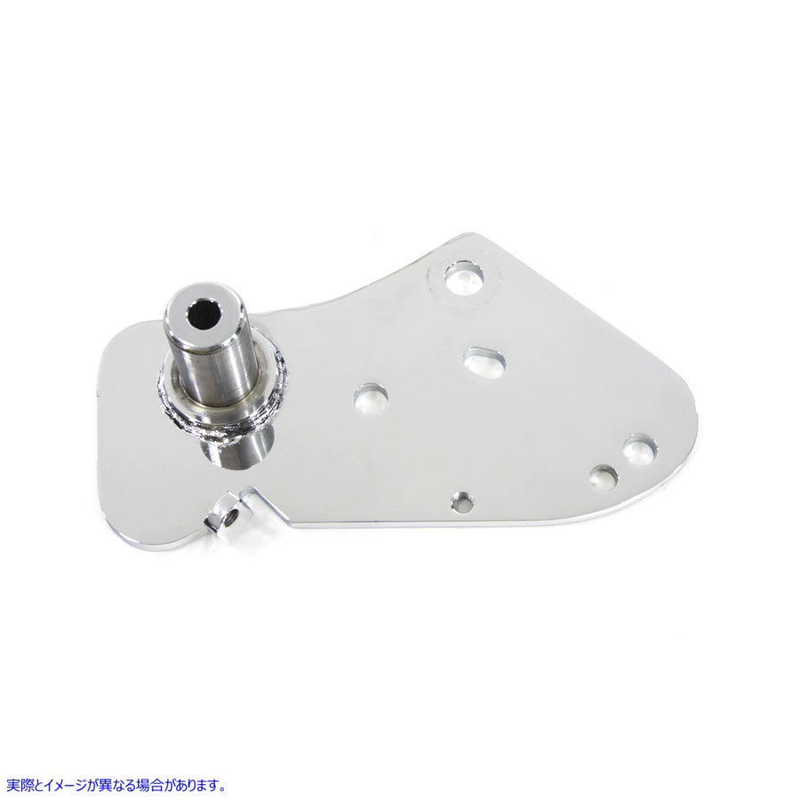 23-1744 ブレーキペダルマウントプレートクローム 取寄せ Vツイン Brake Pedal Mount Plate Chrome (検索用／