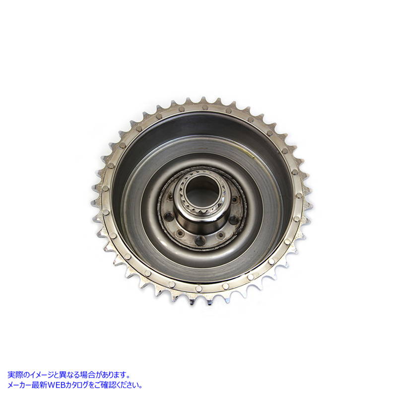 23-1769 リアブレーキドラム クローム スプロケット付き 取寄せ Vツイン Rear Brake Drum Chrome with Sprocket (検索用／41401-