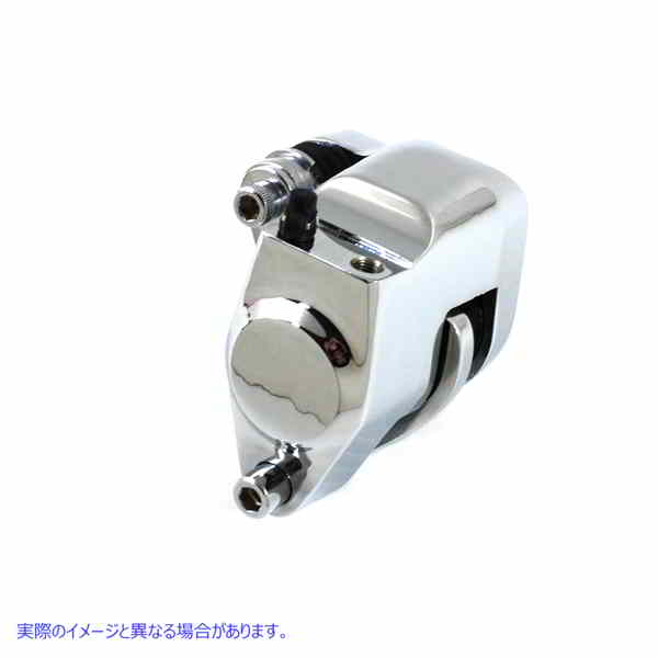 23-3082 ブレーキパッド付きクロームフロント1ピストンキャリパー 取寄せ Vツイン Chrome Front 1 Piston Caliper with Brake Pa