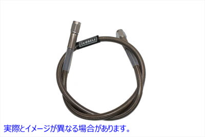 23-8080 ステンレスブレーキホース 25インチ 取寄せ Vツイン Stainless Steel Brake Hose 25 inch (検索用／ Edelbrock R58082S