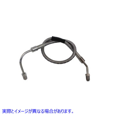 23-8810 ステンレススチール製リアブレーキホース 17-3/8 インチ 取寄せ Vツイン Stainless Steel Rear Brake Hose 17-3/8 inch