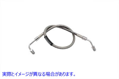 23-8814 ステンレススチール製リアブレーキホース 21-1/2 インチ 取寄せ Vツイン Stainless Steel Rear Brake Hose 21-1/2 inch