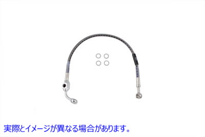 23-8836 ステンレス製リアブレーキホース 17-15/16インチ 取寄せ Vツイン Stainless Steel Rear Brake Hose 17-15/16 inch (検索