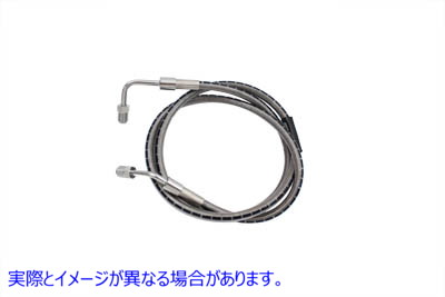 23-8900 ステンレススチール 43-1/4 インチ フロント ブレーキ ホース 取寄せ Vツイン Stainless Steel 43-1/4 inch Front Brake