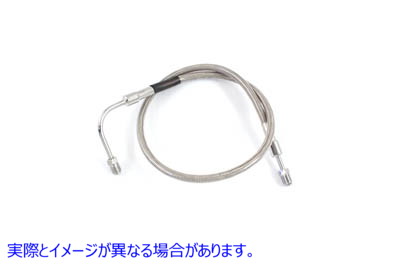 23-8912 ステンレススチール 27 インチフロントブレーキホース 取寄せ Vツイン Stainless Steel 27 inch Front Brake Hose (検索