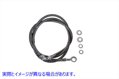 23-8948 ステンレススチール 54 インチフロントブレーキホース 取寄せ Vツイン Stainless Steel 54 inch Front Brake Hose (検索