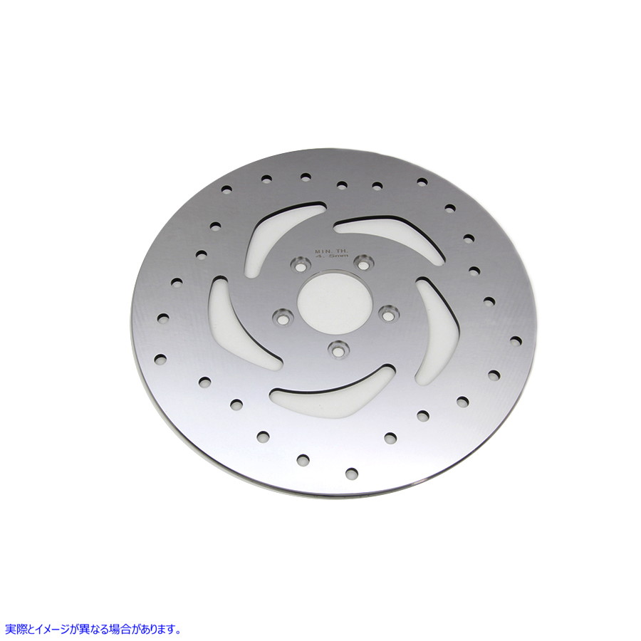 23-9002 11.8インチドリルドフロントブレーキディスク 取寄せ Vツイン 11.8 inch Drilled Front Brake Disc (検索用／41500022