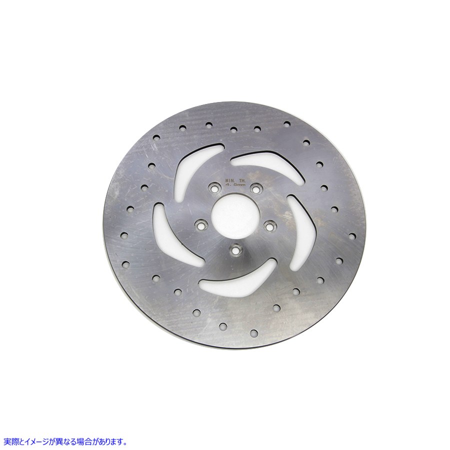 23-9003 11.8インチドリルドフロントブレーキディスク 取寄せ Vツイン 11.8 inch Drilled Front Brake Disc (検索用／41500022