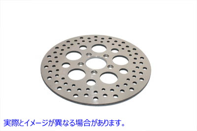 23-9049 11-1/2 インチ ドリルド フロント ブレーキ ディスク 取寄せ Vツイン 11-1/2 inch Drilled Front Brake Disc (検索用／4