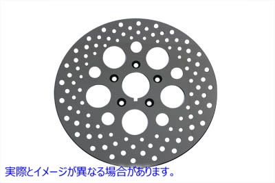 23-9206 11-1/2 インチ ドリルド フロント ブレーキ ディスク 取寄せ Vツイン 11-1/2 inch Drilled Front Brake Disc (検索用／4