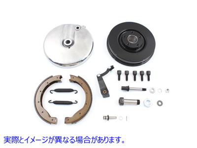 23-9254 フロントブレーキバッキングプレートキット左側の黒 Front Brake Backing Plate Kit Left Side Black 取寄せ Vツイン (検索用／ V-Twin