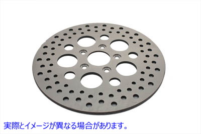 23-9926 11-1/2 インチ ドリルド リア ブレーキ ディスク 取寄せ Vツイン 11-1/2 inch Drilled Rear Brake Disc (検索用／ Edelb