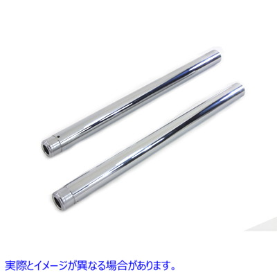 24-0053 ハードクロームフォークチューブセットストック長さ 取寄せ Vツイン Hard Chrome Fork Tube Set Stock Length (検索用／