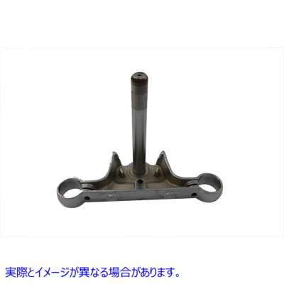 24-0064 クローム下部トリプルツリー（ロックタブなし） 取寄せ Vツイン Chrome Lower Triple Tree without Lock Tab (検索用／