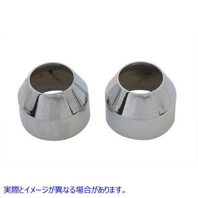 24-0104 35mmフォークブートクロムカバー 35mm Fork Boot Chrome Cover 取寄せ Vツイン (検索用／ V-Twin