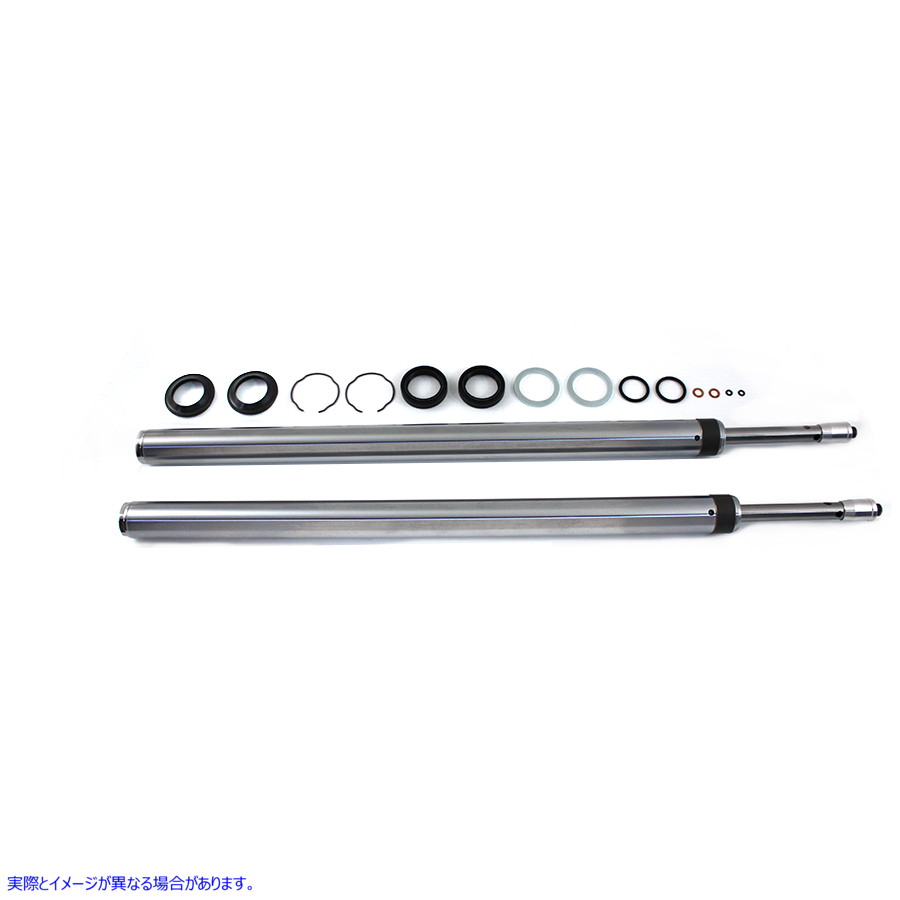 24-0107 39mm フォークチューブアセンブリ クローム 取寄せ Vツイン 39mm Fork Tube Assembly Chrome (検索用／